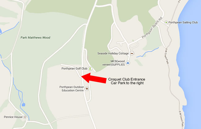 Cornwall Croquet - Location Map